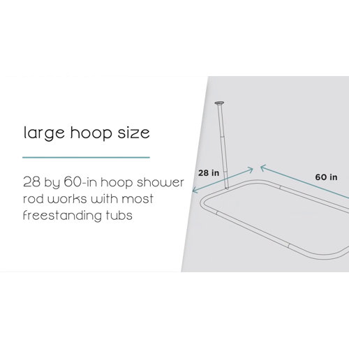 Zenna Home DShaped Fixed Shower Curtain Rod & Reviews Wayfair